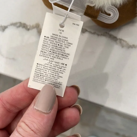 Old Navy 3-6m baby booties Unisex Faux-Fur-Lined Cozy Boots in cognac nwt - Picture 7 of 9